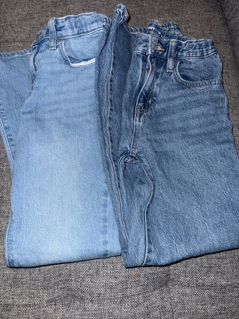 Old navy girls 10/12 Jean bundle high rise flare and wide leg baggy